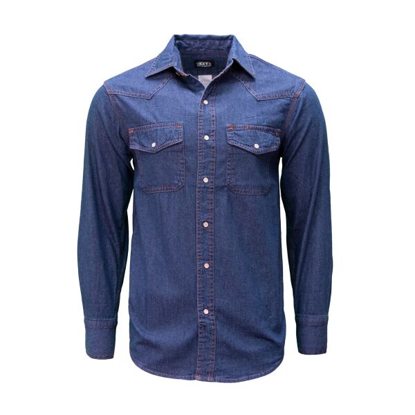 Long Sleeve Denim Western Shirt Thumbnail
